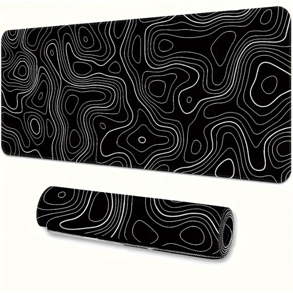 Large Extended Gaming Mouse Pad With Stitched Edges And NonSlip Rubber Base For Desk 0