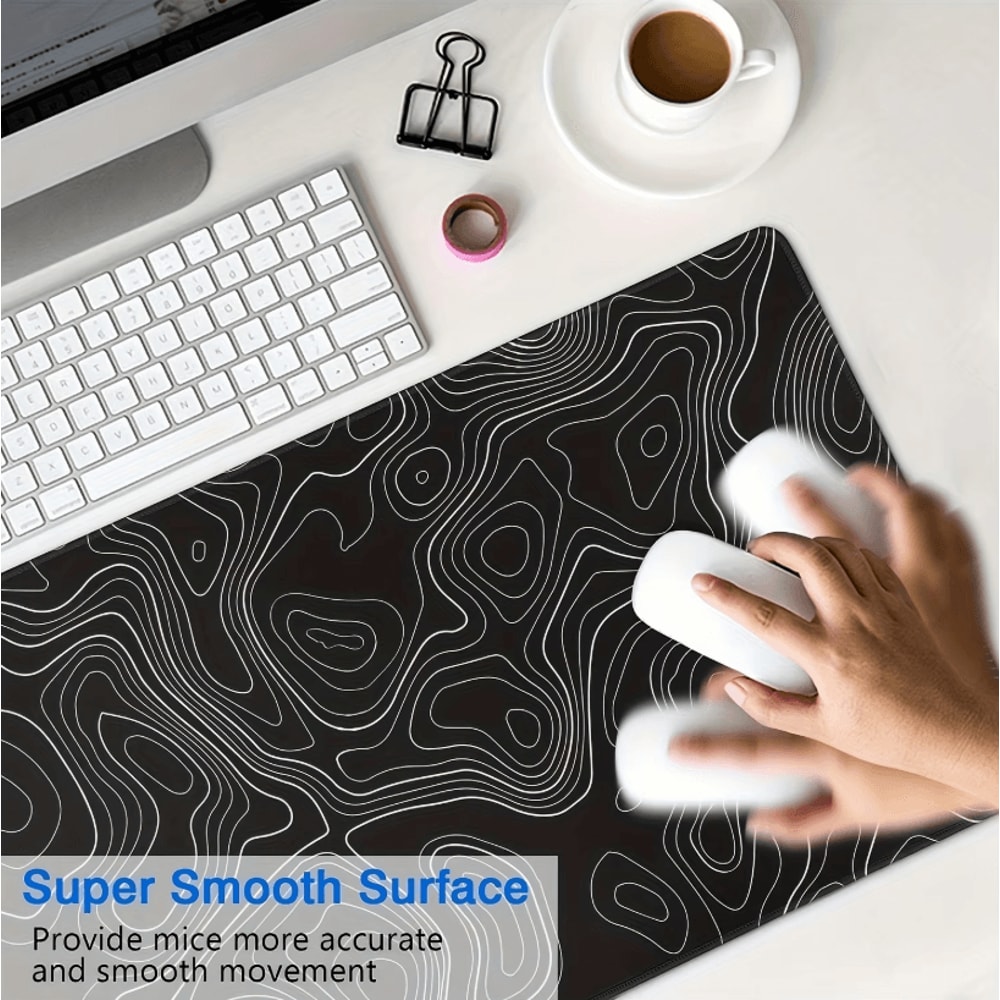 Large Extended Gaming Mouse Pad With Stitched Edges And NonSlip Rubber Base For Desk 3