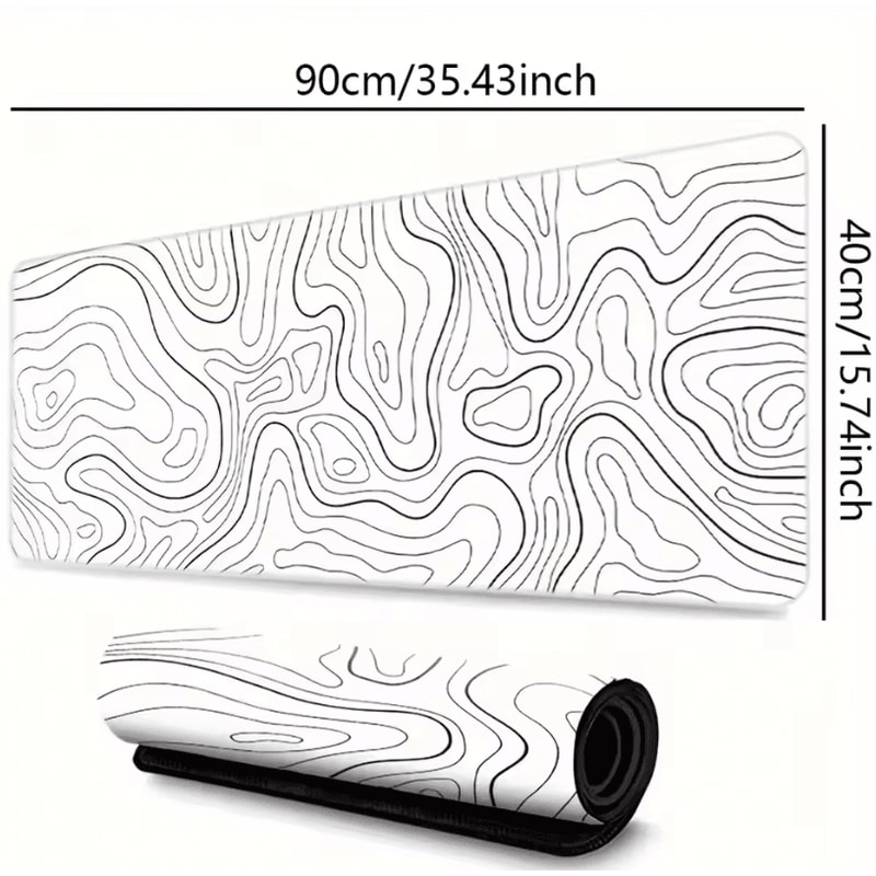 Extended Desk Mouse Pad With Stitched Edges And Non Slip Rubber Base For Desk And Gaming 9