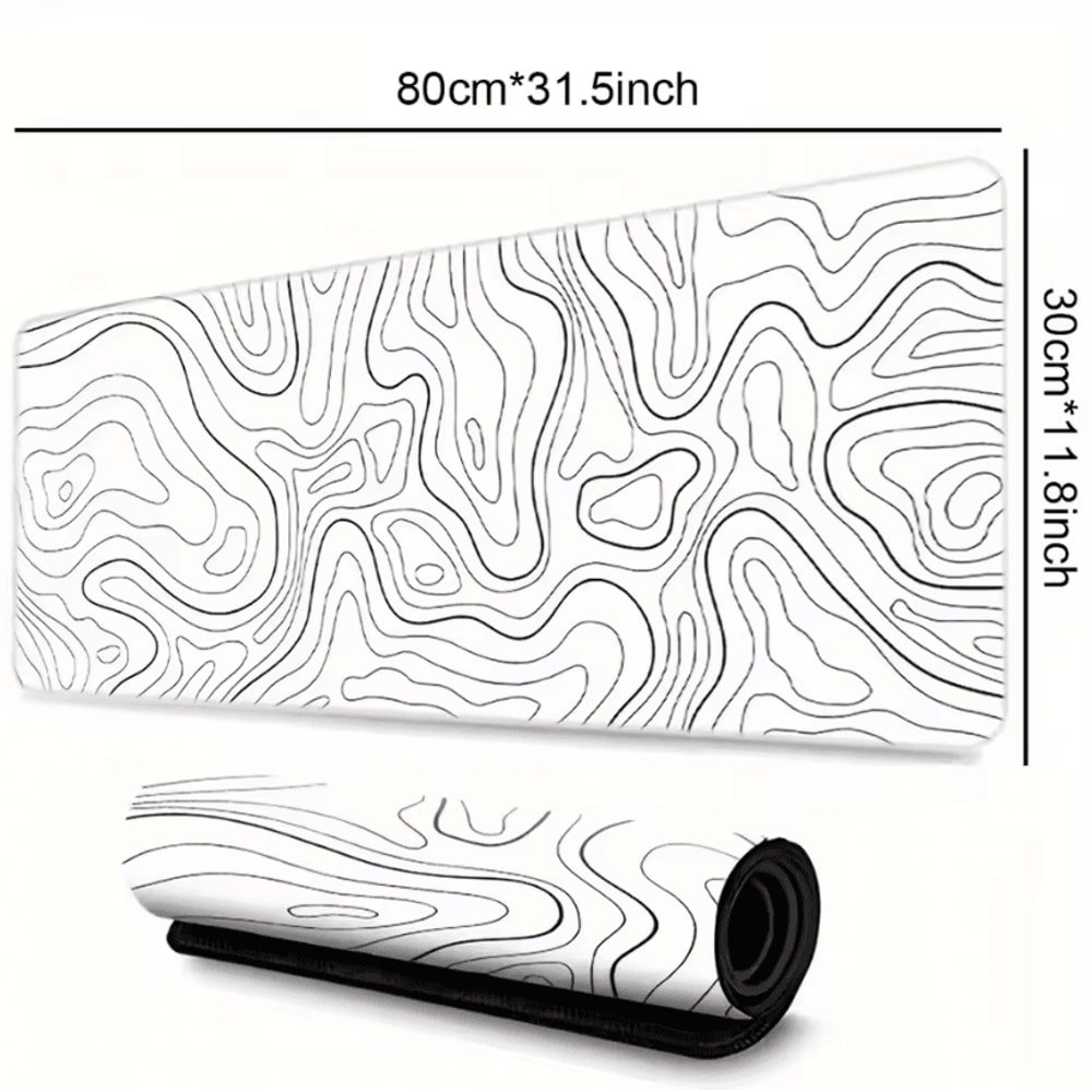 Extended Desk Mouse Pad With Stitched Edges And Non Slip Rubber Base For Desk And Gaming 7