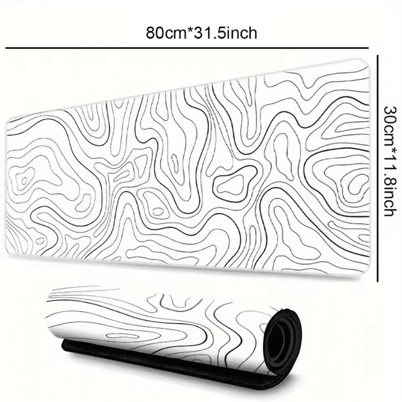 Extended Desk Mouse Pad With Stitched Edges And Non Slip Rubber Base For Desk And Gaming 7