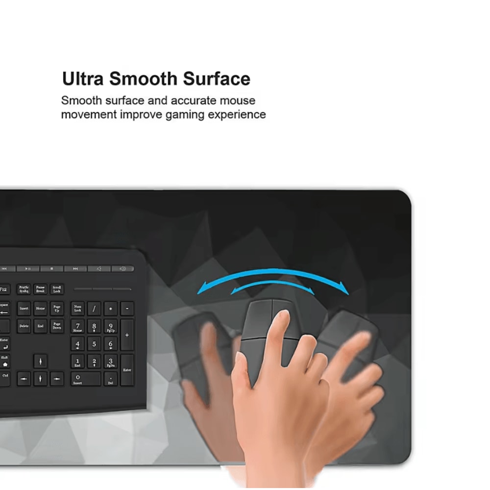 Thick Extended Mouse Pad For Desk With Stitched Edges And NonSlip Rubber Base 3