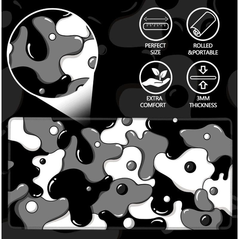 Large Extended Mouse Pad With Stitched Edges And NonSlip Rubber Base For Desk 1