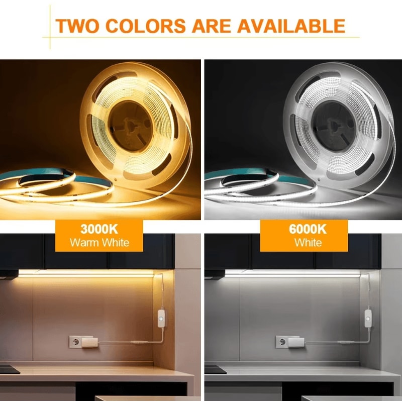 LED COB Light Strip With Touch Dimmer USB Flexible Diode Tape For Indoor Backlight And Wall Decor 5