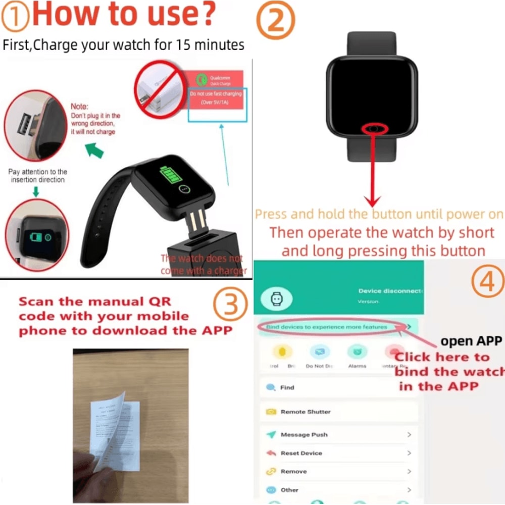 Smartwatch For Men And Women Fitness Tracker With Message Alerts And Health Monitor 1