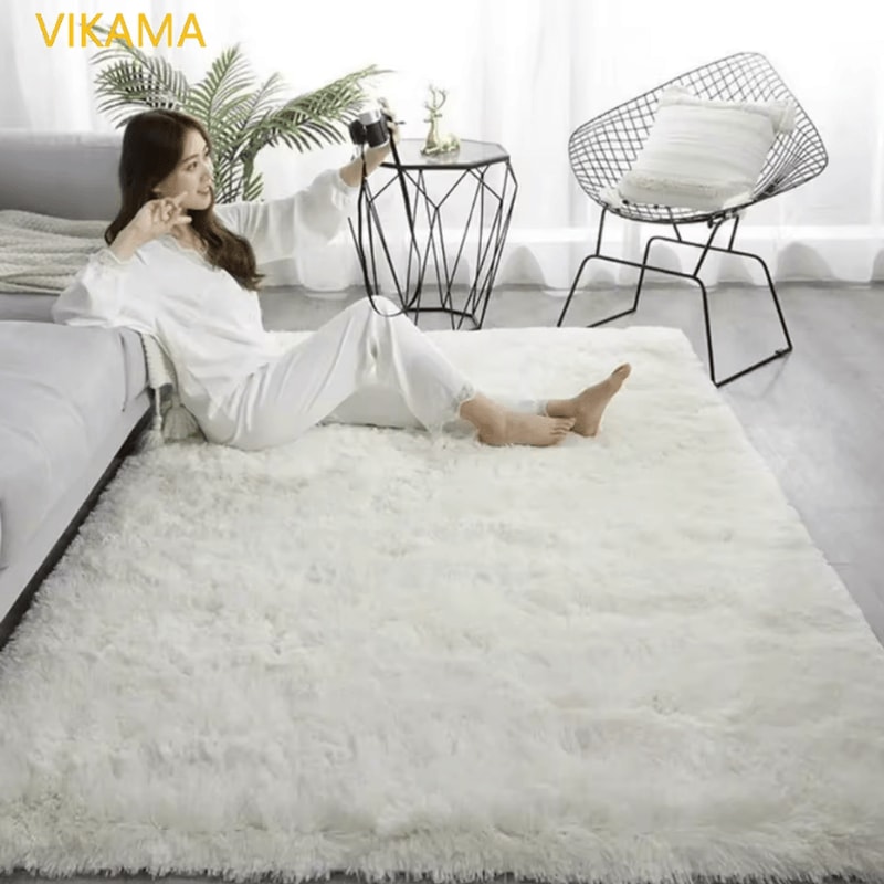 Luxury Silk Wool Rug NonSlip Washable Soft Mat For Living Room Bedroom And Sofa 6