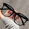 Fashion Glasses Set SquareFrame Eyewear In Clear Black Trendy Campus Style 2