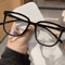Fashion Glasses Set SquareFrame Eyewear In Clear Black Trendy Campus Style 6