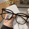 Fashion Glasses Set SquareFrame Eyewear In Clear Black Trendy Campus Style 7