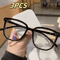 Fashion Glasses Set SquareFrame Eyewear In Clear Black Trendy Campus Style 7