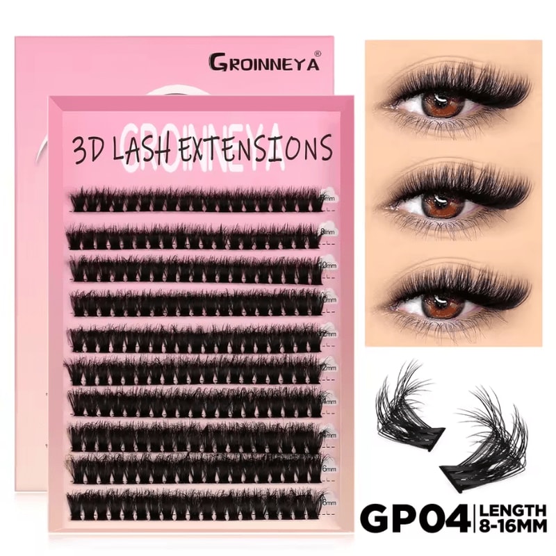 Cluster Lash Extensions Set Mixed Tray Of Fluffy Volume Individual Lashes For DIY Cat Eye Look 14