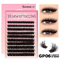 Cluster Lash Extensions Set Mixed Tray Of Fluffy Volume Individual Lashes For DIY Cat Eye Look 16