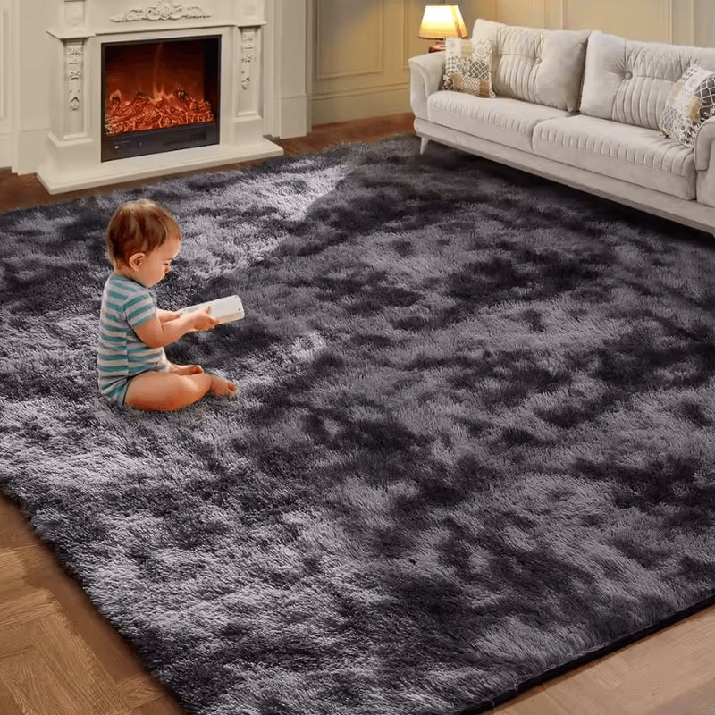 TieDye Plush Rug Soft NonSlip Floor Mat For Living Room Bedroom And Kids 14