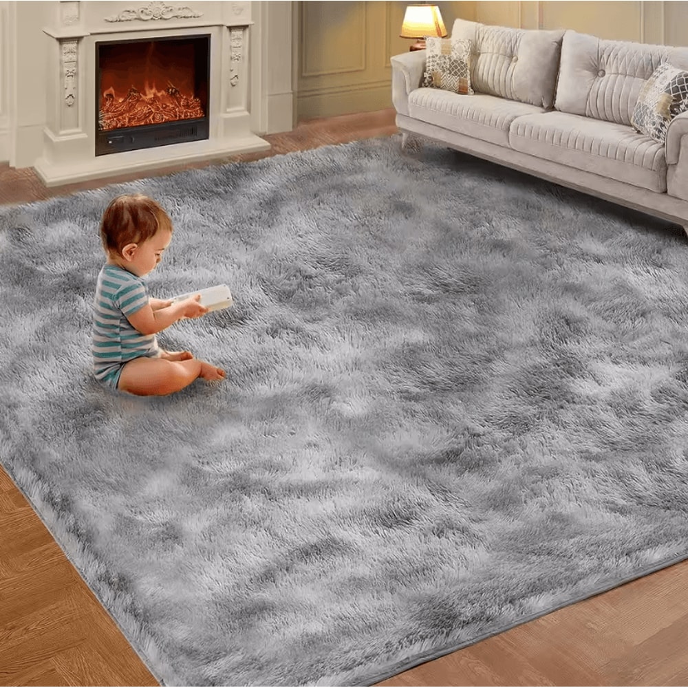 TieDye Plush Rug Soft NonSlip Floor Mat For Living Room Bedroom And Kids 5