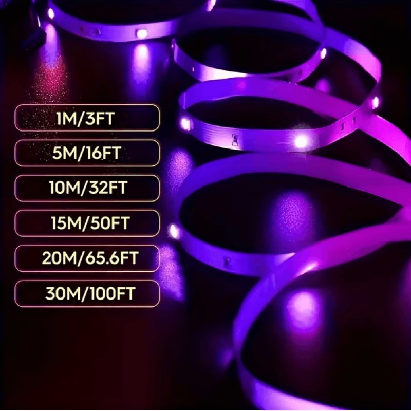 Bluetooth RGB LED Strip Lights 5050 LED Tape For Room TV PC Backlight 10m 15m 20m 30m Options 5