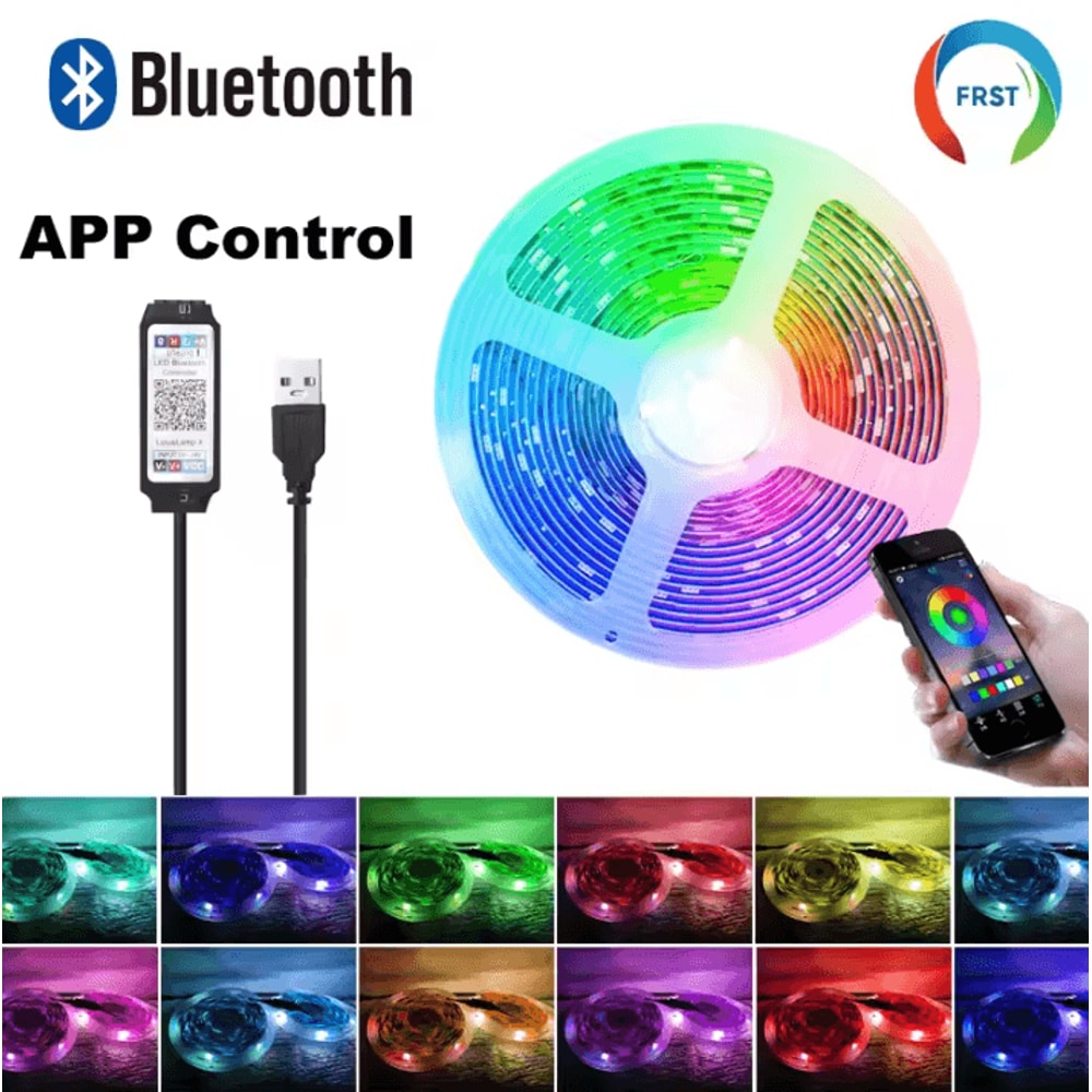 Bluetooth RGB LED Strip Lights 5050 LED Tape For Room TV PC Backlight 10m 15m 20m 30m Options 6