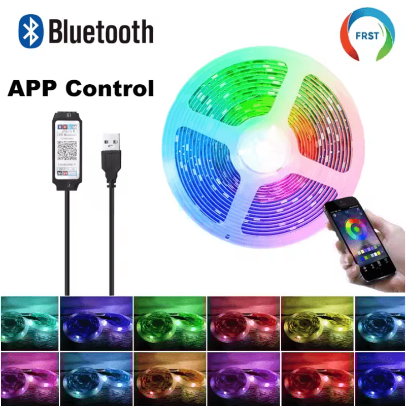 Bluetooth RGB LED Strip Lights 5050 LED Tape For Room TV PC Backlight 10m 15m 20m 30m Options 6