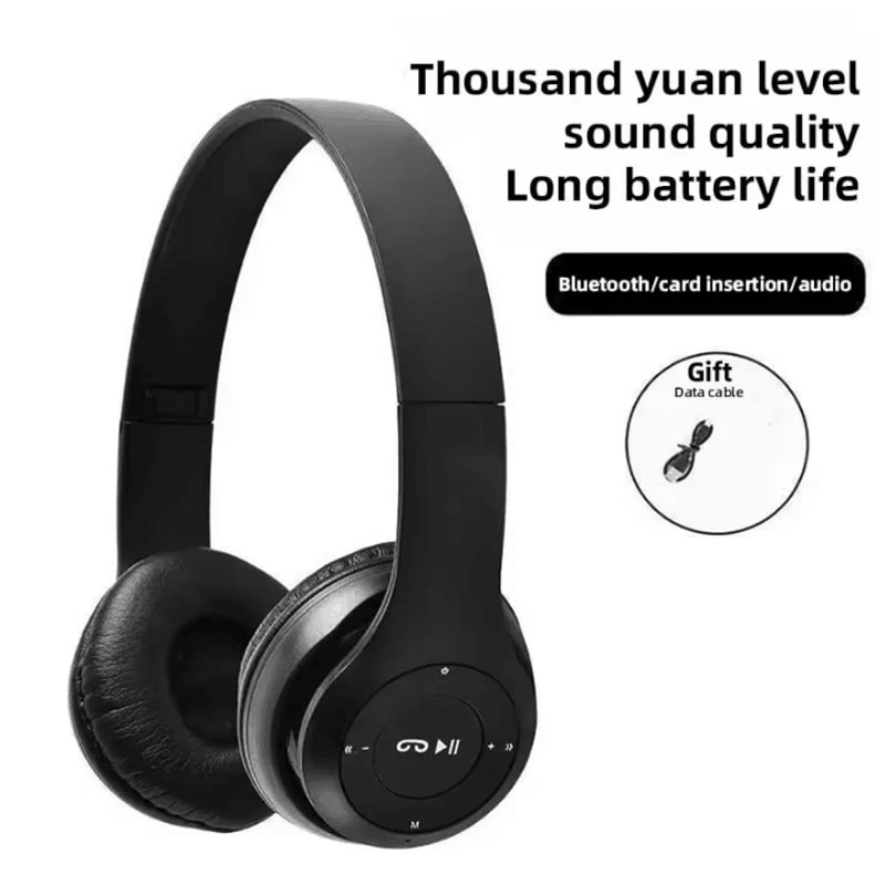 Handsfree Wireless Bluetooth Headphones P47 With Noise Canceling Compatible With IPhone Huawei Sams 1
