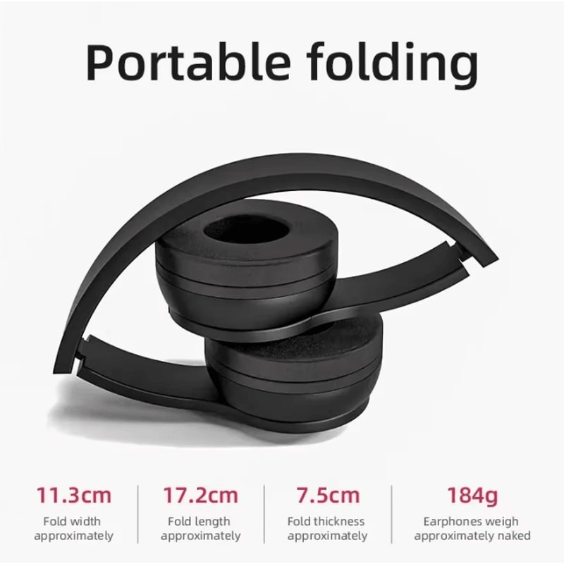 Handsfree Wireless Bluetooth Headphones P47 With Noise Canceling Compatible With IPhone Huawei Sams 2