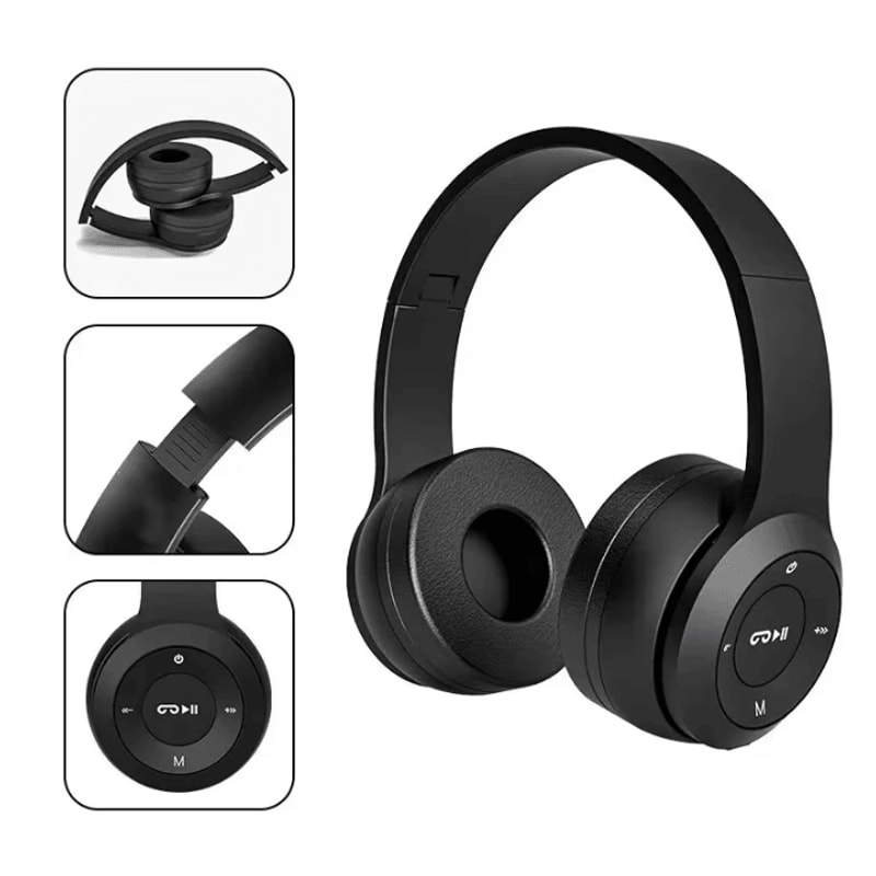Handsfree Wireless Bluetooth Headphones P47 With Noise Canceling Compatible With IPhone Huawei Sams 4