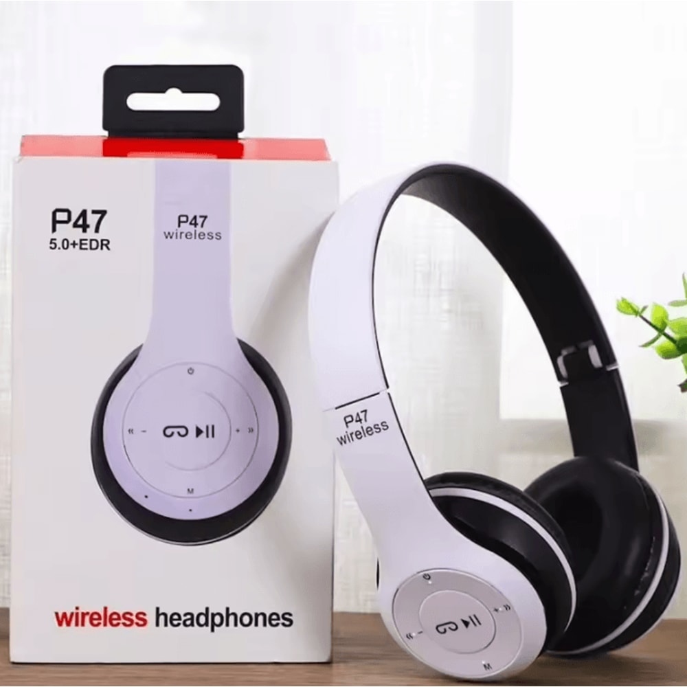 Handsfree Wireless Bluetooth Headphones P47 With Noise Canceling Compatible With IPhone Huawei Sams 7