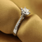Luxury 925 Sterling Silver Ring Classic SixClaw Diamond Imitation Jewelry Ring For Women 1