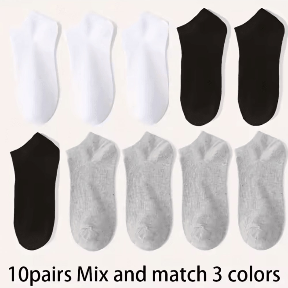 Unisex Comfortfit Ankle Socks Breathable Lightweight Socks For Sports And Daily Wear 10