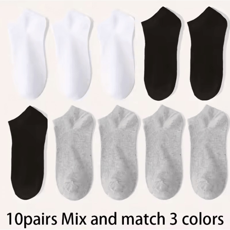 Unisex Comfortfit Ankle Socks Breathable Lightweight Socks For Sports And Daily Wear 10