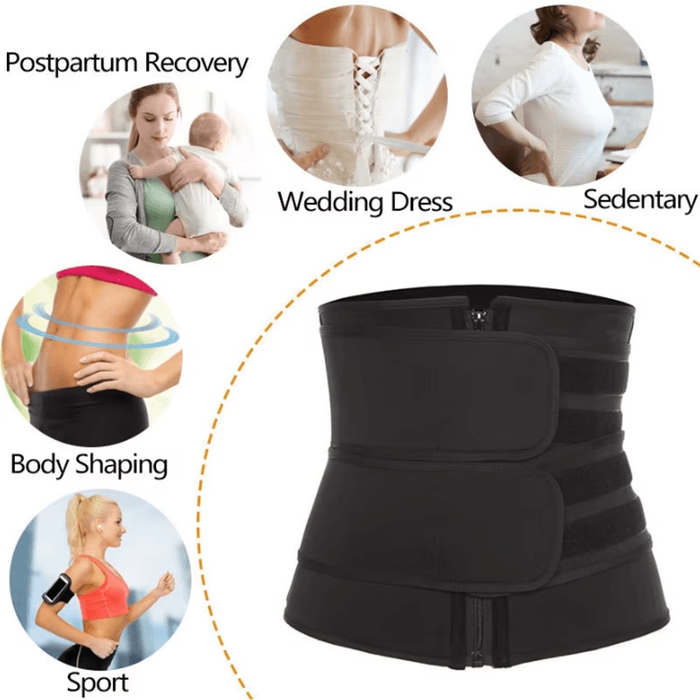 1Pc Waist Trainer Belt Waist Trainer Belt Slimming Body Shaper Fitness Sweat Trimmer Cincher 2