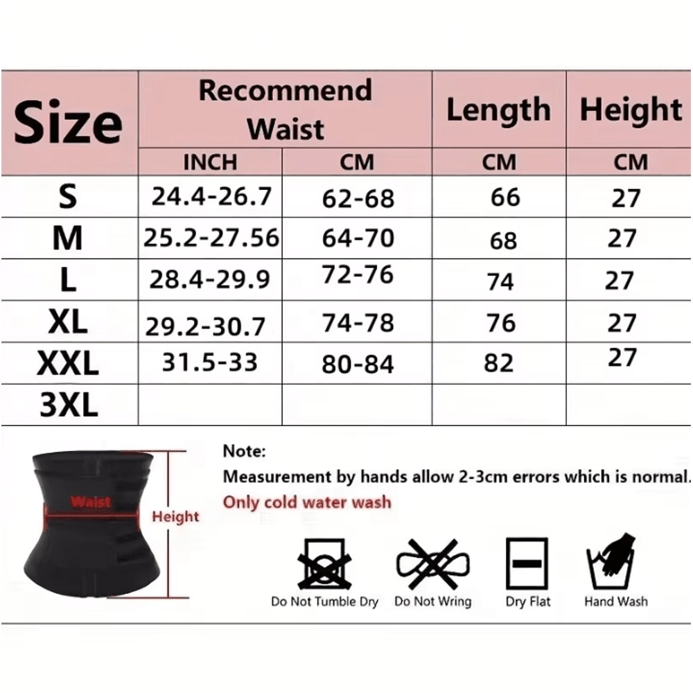 1Pc Waist Trainer Belt Waist Trainer Belt Slimming Body Shaper Fitness Sweat Trimmer Cincher 4