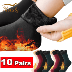 womens thermal socks for women winter warm fleece short cashmere wool snow velvet floor socks