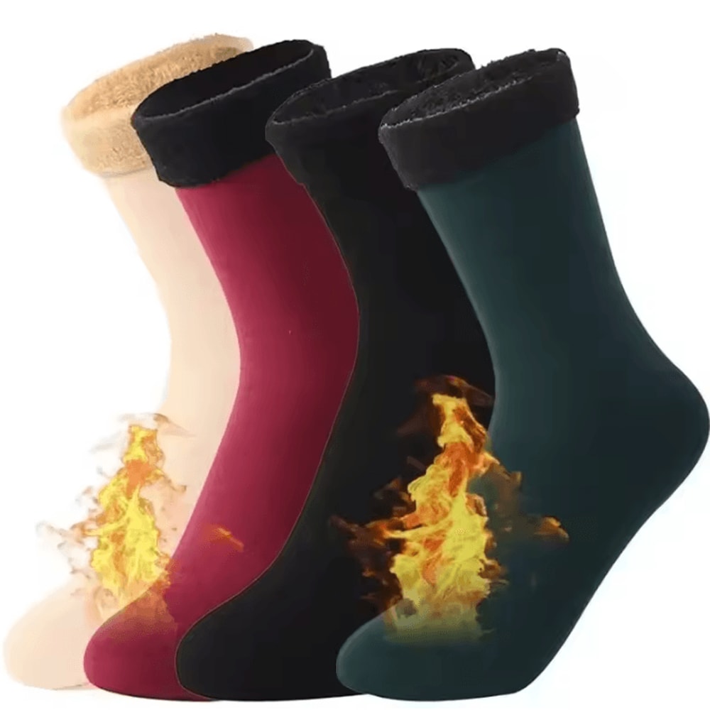 Womens Thermal Socks For Women Winter Warm Fleece Short Cashmere Wool Snow Velvet Floor Socks 1