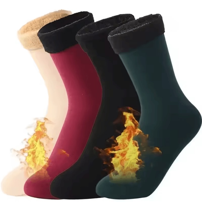 Womens Thermal Socks For Women Winter Warm Fleece Short Cashmere Wool Snow Velvet Floor Socks 1