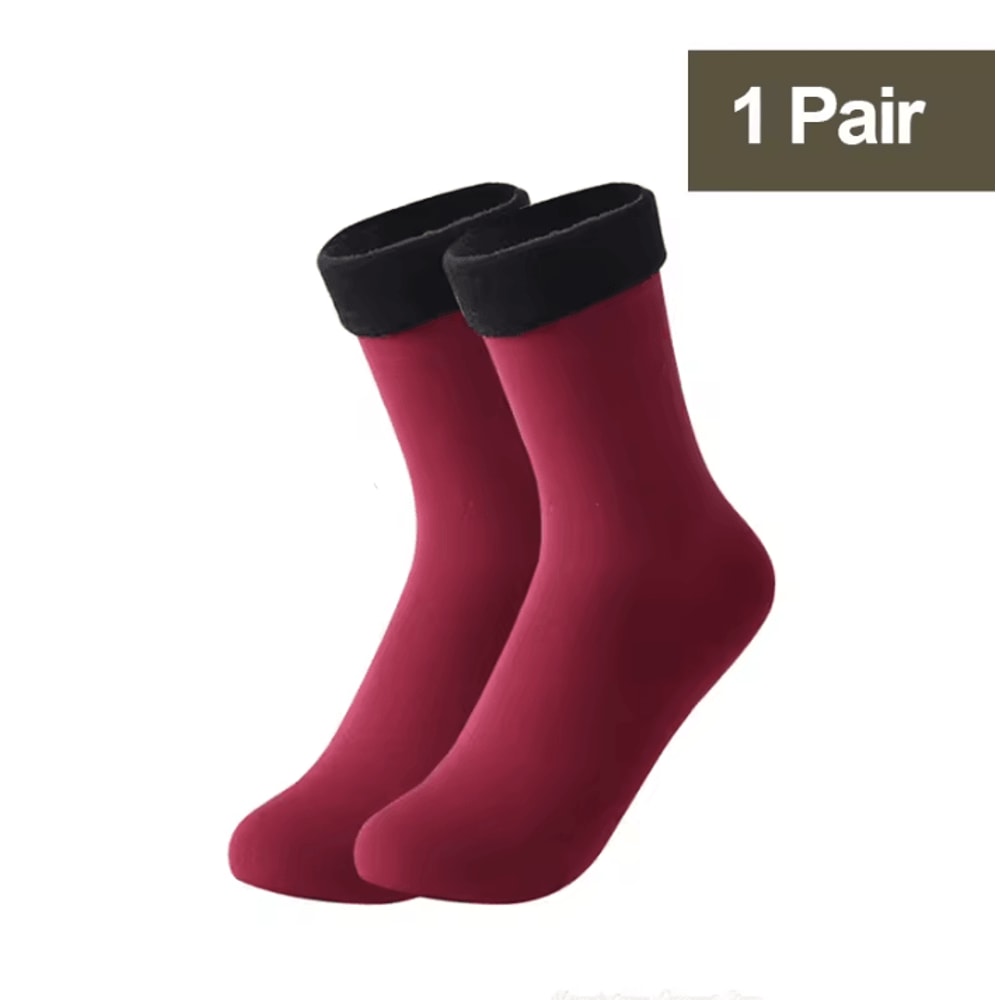 Womens Thermal Socks For Women Winter Warm Fleece Short Cashmere Wool Snow Velvet Floor Socks 7