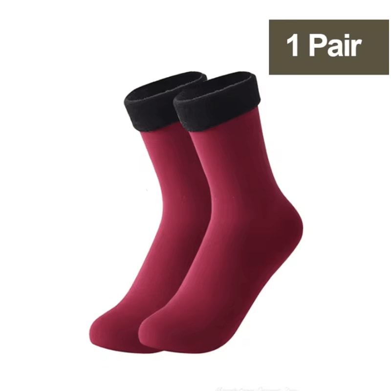 Womens Thermal Socks For Women Winter Warm Fleece Short Cashmere Wool Snow Velvet Floor Socks 7