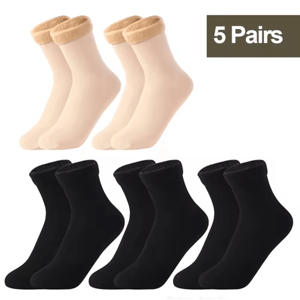 Womens Thermal Socks For Women Winter Warm Fleece Short Cashmere Wool Snow Velvet Floor Socks 18