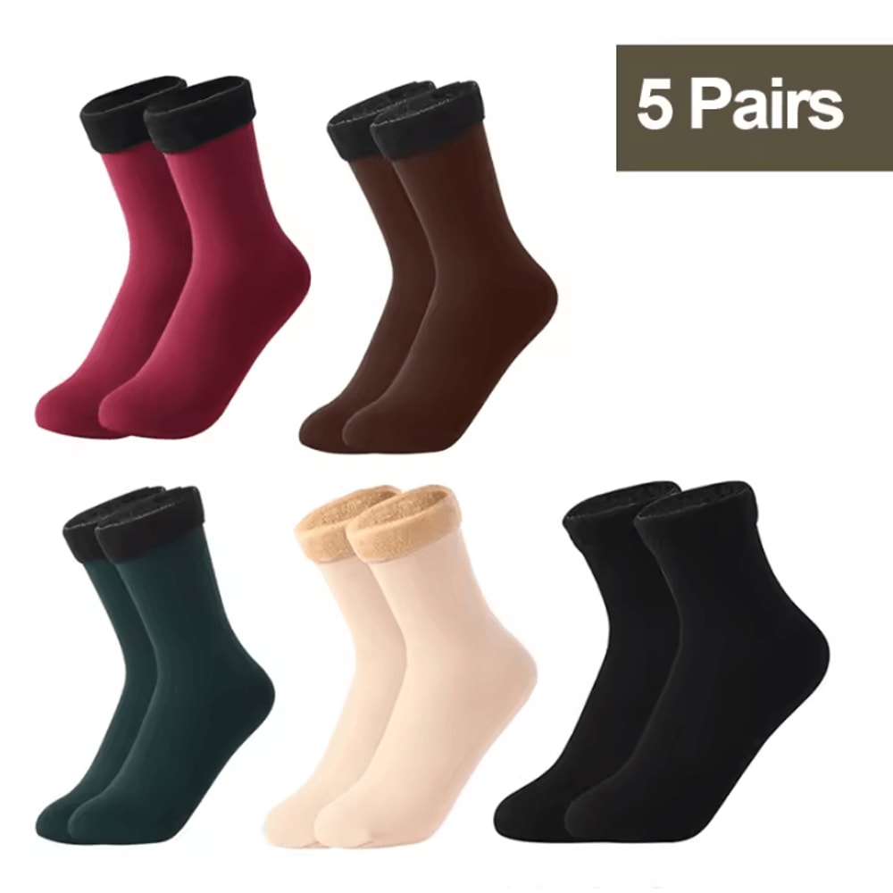 Womens Thermal Socks For Women Winter Warm Fleece Short Cashmere Wool Snow Velvet Floor Socks 20