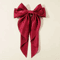 Korean Hair Clips Big Bowknot Solid Satin Long Ribbon Hair Clips For Women And Girls 9