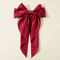 Korean Hair Clips Big Bowknot Solid Satin Long Ribbon Hair Clips For Women And Girls 9