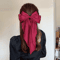 Korean Hair Clips Big Bowknot Solid Satin Long Ribbon Hair Clips For Women And Girls 1