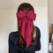 Korean Hair Clips Big Bowknot Solid Satin Long Ribbon Hair Clips For Women And Girls 1