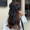 Korean Hair Clips Big Bowknot Solid Satin Long Ribbon Hair Clips For Women And Girls 2