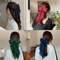 Korean Hair Clips Big Bowknot Solid Satin Long Ribbon Hair Clips For Women And Girls 3