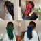 Korean Hair Clips Big Bowknot Solid Satin Long Ribbon Hair Clips For Women And Girls 3