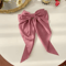 Korean Hair Clips Big Bowknot Solid Satin Long Ribbon Hair Clips For Women And Girls 8