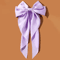 Korean Hair Clips Big Bowknot Solid Satin Long Ribbon Hair Clips For Women And Girls 11