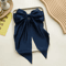 Korean Hair Clips Big Bowknot Solid Satin Long Ribbon Hair Clips For Women And Girls 13