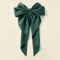 Korean Hair Clips Big Bowknot Solid Satin Long Ribbon Hair Clips For Women And Girls 14
