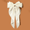 Korean Hair Clips Big Bowknot Solid Satin Long Ribbon Hair Clips For Women And Girls 17