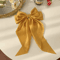 Korean Hair Clips Big Bowknot Solid Satin Long Ribbon Hair Clips For Women And Girls 16